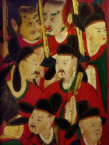 Détail du portrait du sixième roi (Danjong)