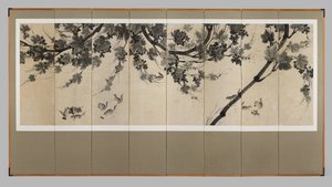 Vignes et tamias, vers 1800 - Korean School