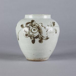 Pot avec motif floral, dynastie Yi, 1392-1910