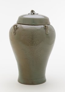 Pot avec motif incisé de lotus, seconde moitié du 12ème siècle - Korean School