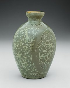 Vase avec dragon et phénix, dynastie Goryeo - Korean School