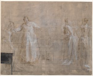 Leonora Christine reçoit la visite de la reine Charlotte Amalie en prison - Kristian Zahrtmann