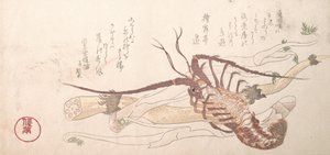 Homard et légumes, 19ème siècle - Kubo Shunman