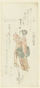 Une pêcheuse - Kubota Shunman (attributed to)