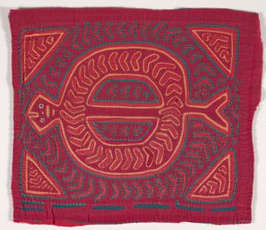 Panneau de chemise (mola) (coton appliqué) - Kuna Indian Culture
