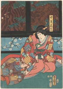 Scène de la pièce La Montagne du Miroir - Kunisada (I) , Utagawa