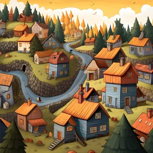 Image de maisons en style cartoon 3 - Kurt Heppke