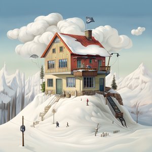 Une maison avec un bonnet de ski 1