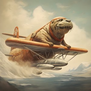 Un morse pilote un avion 3
