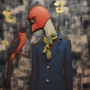 marionnette en bois et oiseau 1