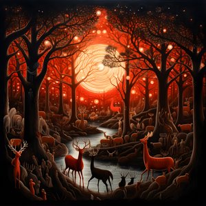 personnes négociant avec un dieu cerf magique lune 1