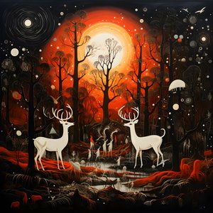 personnes négociant avec un dieu cerf magique lune 3 - Kurt Heppke