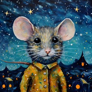 Portrait de la souris Starry Night 1
