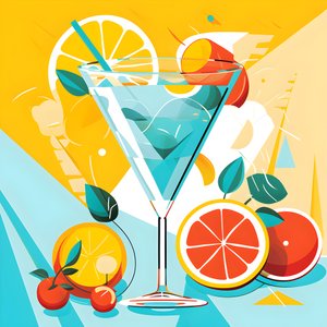affiche de citrons, cocktails avec citrons, menthe 1