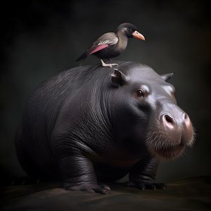 Capybara mélangé avec un gorille à dos argenté 1