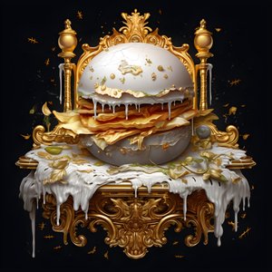 un burger en marbre blanc 2