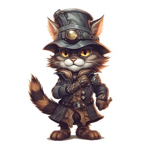 Chat mignon anthropomorphe 3