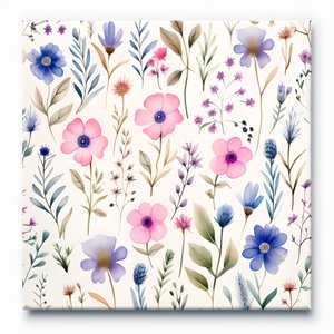 Aquarelle boho fleurs sauvages 3
