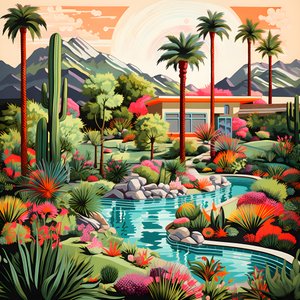 illustration détaillée de Palm Springs 4 - Kurt Heppke