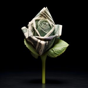 une rose de billets de 100 dollars électriques 4