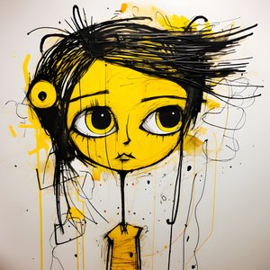 personnage de dessin animé jaune 2