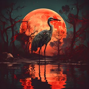Oiseau debout dans l