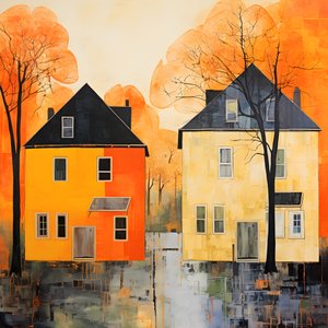 deux maisons orange 2 - Kurt Heppke