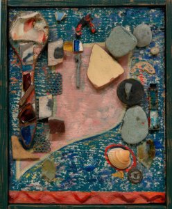 Petit Merzbild avec de nombreuses pièces - Kurt Schwitters