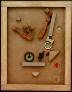 Merzbild 46 A. Das Kegelbild - Kurt Schwitters