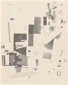 Sans titre, n° 6 de 6 du portfolio Merz 3. Kurt Schwitters 6 Lithos. Merz Mappe. Premier portfolio de l