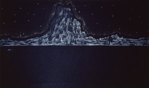 Éruption de minuit, 2004 (aquarelle sur papier)
