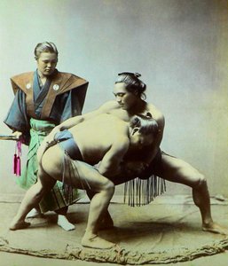 Lutteurs de sumo - Kusakabe (attr. to) Kimbei