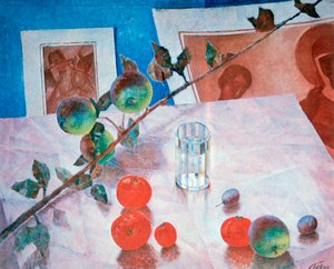 Nature morte en rose - Kuz