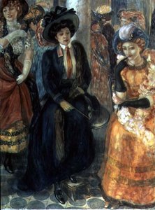 Dans un café - Kuzma Sergeevich Petrov Vodkin