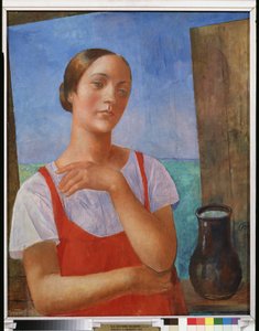 Jeune femme en robe d