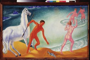 Guerrier assoiffé - Kuzma Sergeevich Petrov Vodkin