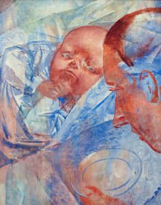 Mère et enfant - Kuzma Sergeevich Petrov Vodkin