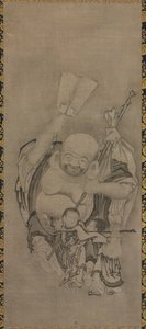 Hotei avec des Immortels Taoïstes : Hotei - Kyūseki Tomonobu