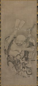 Hotei avec des Immortels taoïstes : Hotei, vers 1575-1600 - Kyūseki Tomonobu