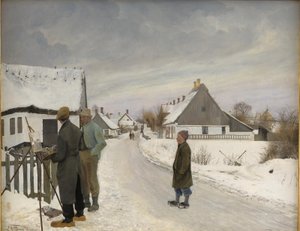 Le peintre au village