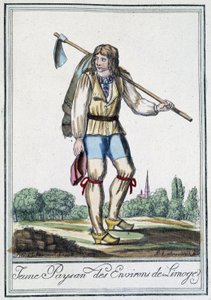 Jeune paysan des environs de Limoges - dans "Encyclopédie des voyages" par J. Grasset St Sauveur, Deron, Paris