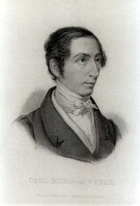 Portrait de Carl Maria von Weber (1786-1826) compositeur allemand - L. Holle