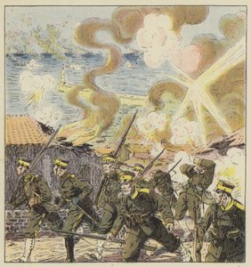 Bombardement de Gensan par la flotte russe de Vladivostok - L. Malespine
