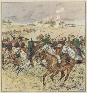 Combat de cavalerie à Oua-Fan-Gou - L. Malespine
