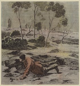 Officier russe forçant les lignes d