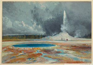 Impression, Castle Geyser, Upper Geyser Basin, Yellowstone National Park