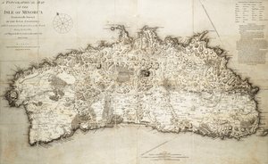 Carte de Minorque - L. S. de la Rochette