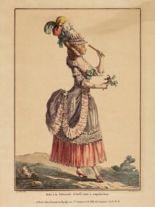 La Galerie des Modes; Le Clerc; Dupin - gravure; gravure colorée - Robe à Polonaise d