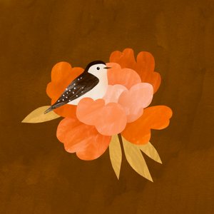 Oiseau et pivoine, 2021