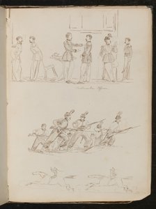 Trois études de soldats